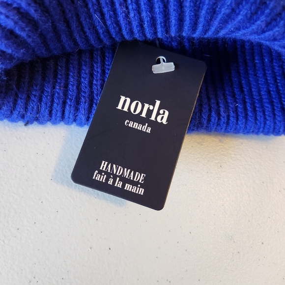 Norla Canada Striped Pink Beanie Touque Winter Hat New NWT Wool Alpaca Cotton - Picture 2 of 4